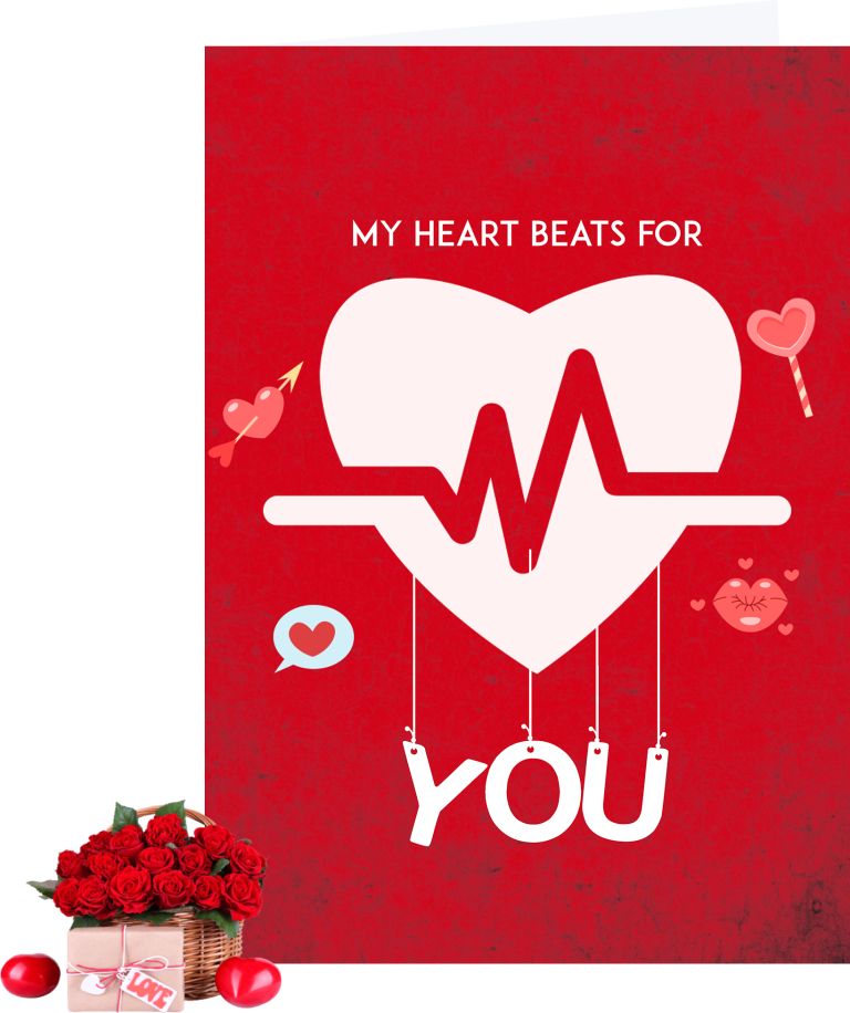 Heart Beat Valentine Cards in Lagos - val card24